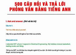 Những Câu Hỏi Phỏng Vấn Xin Việc Tiếng Anh